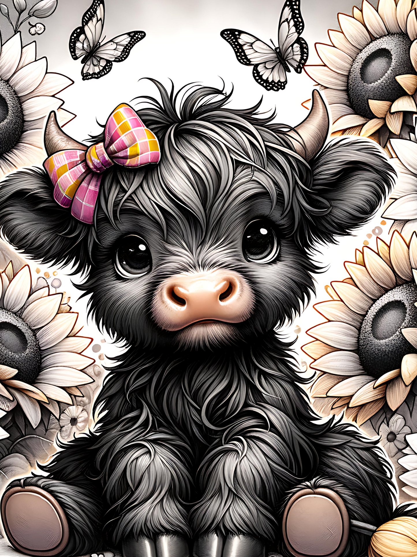Highland Cow Composition Notebook Sticker Cover