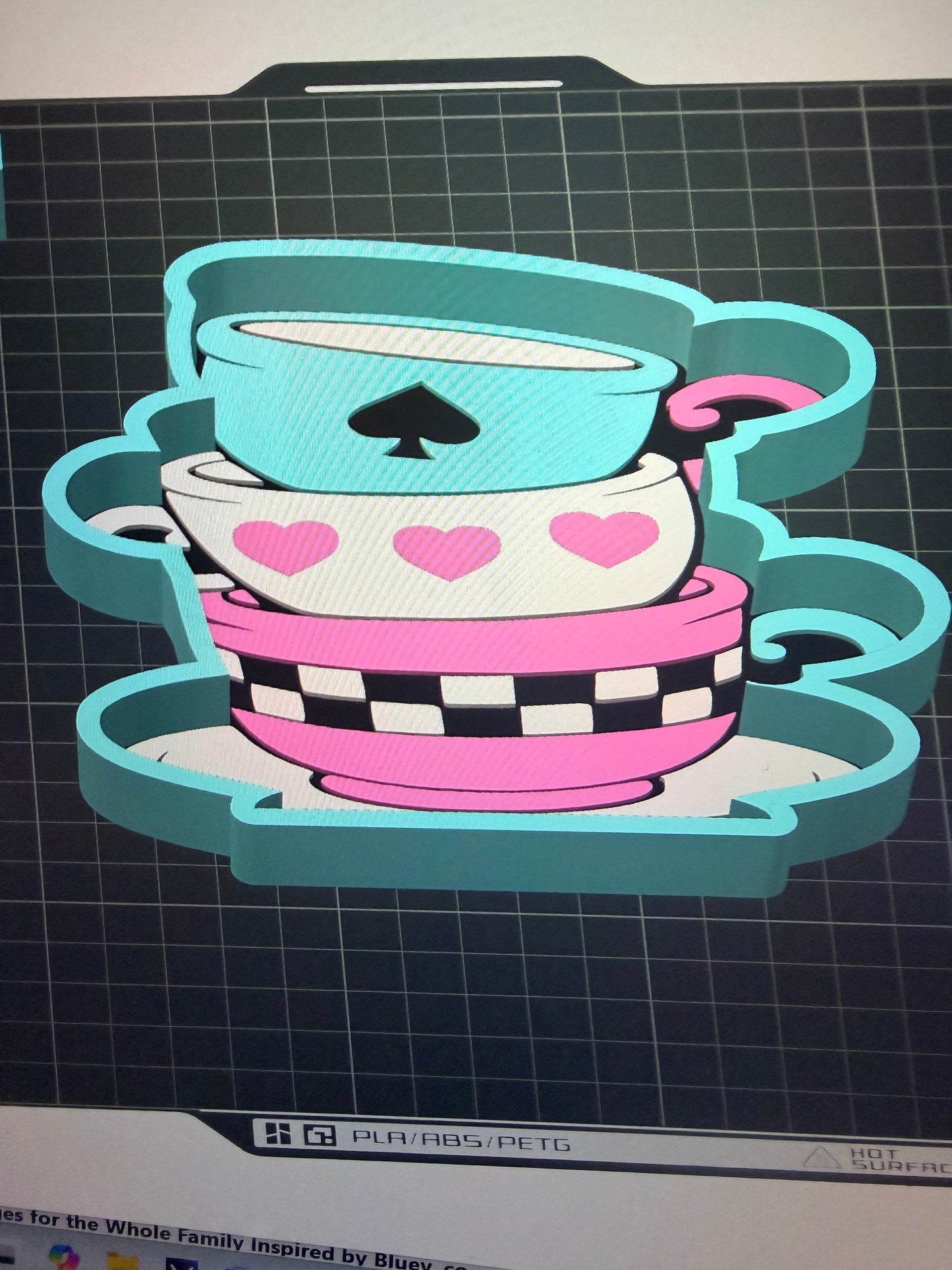 Alice Teacups 3MF digital file