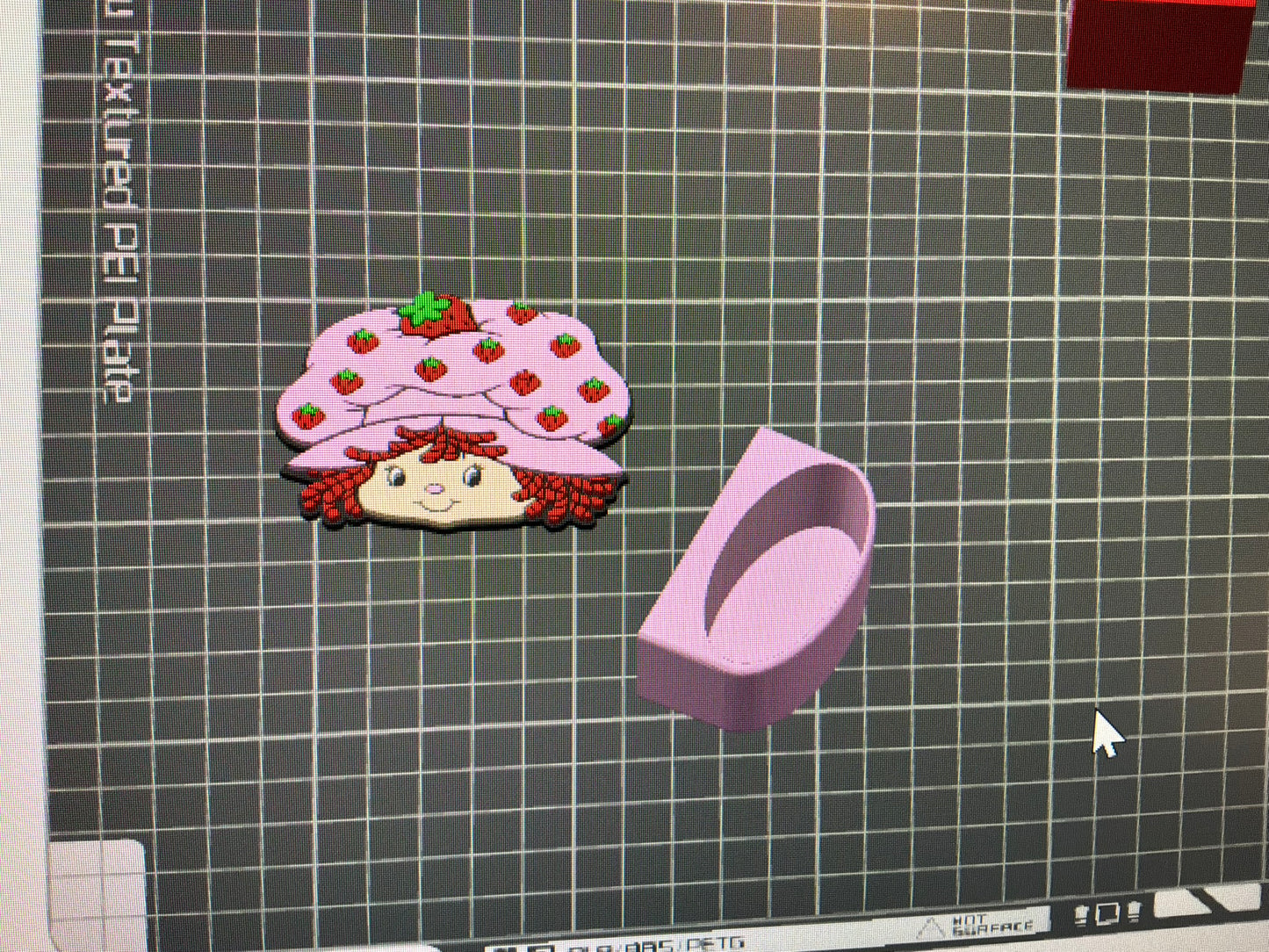 strawberry girl glue holder 3MF digital