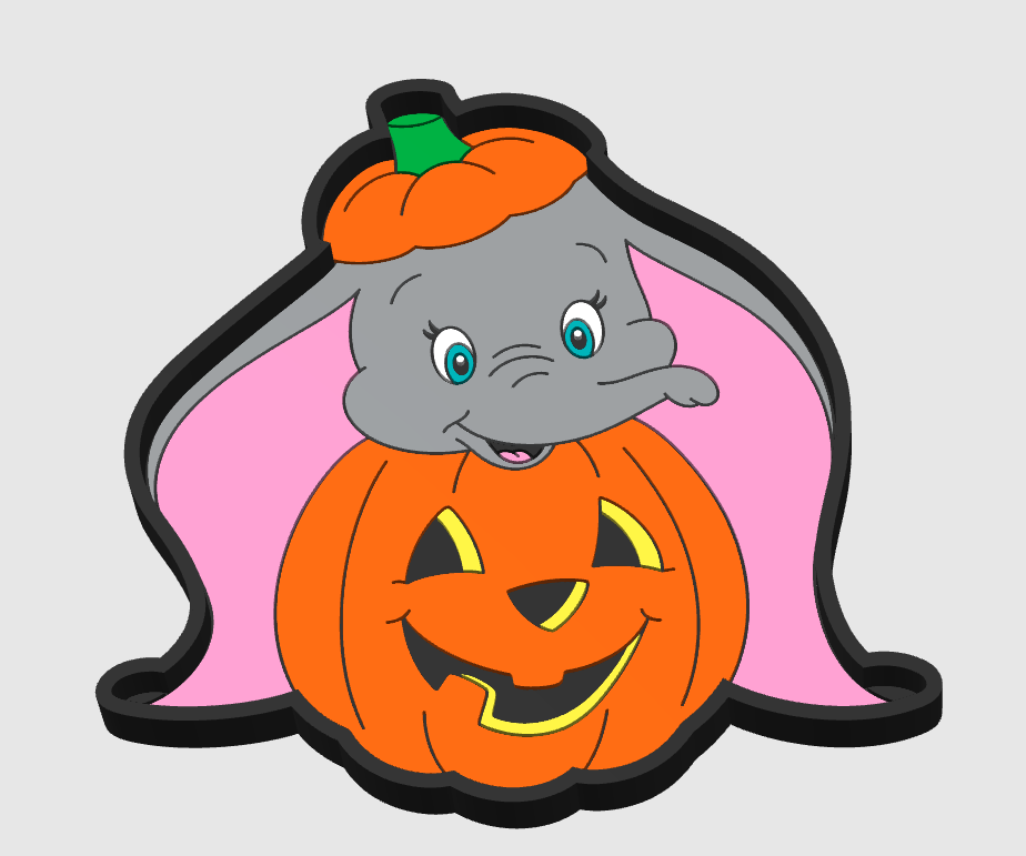 Dumbo Pumpkin Tray 3MF Digital file only