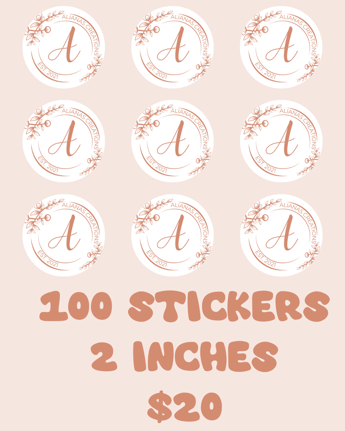 2 inch round logo stickers