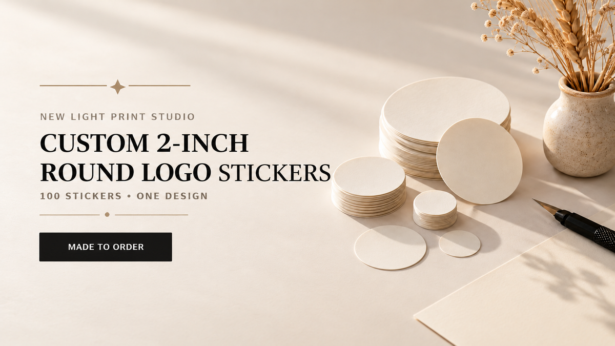 Custom 2-Inch Round Logo Stickers — 100 Pack