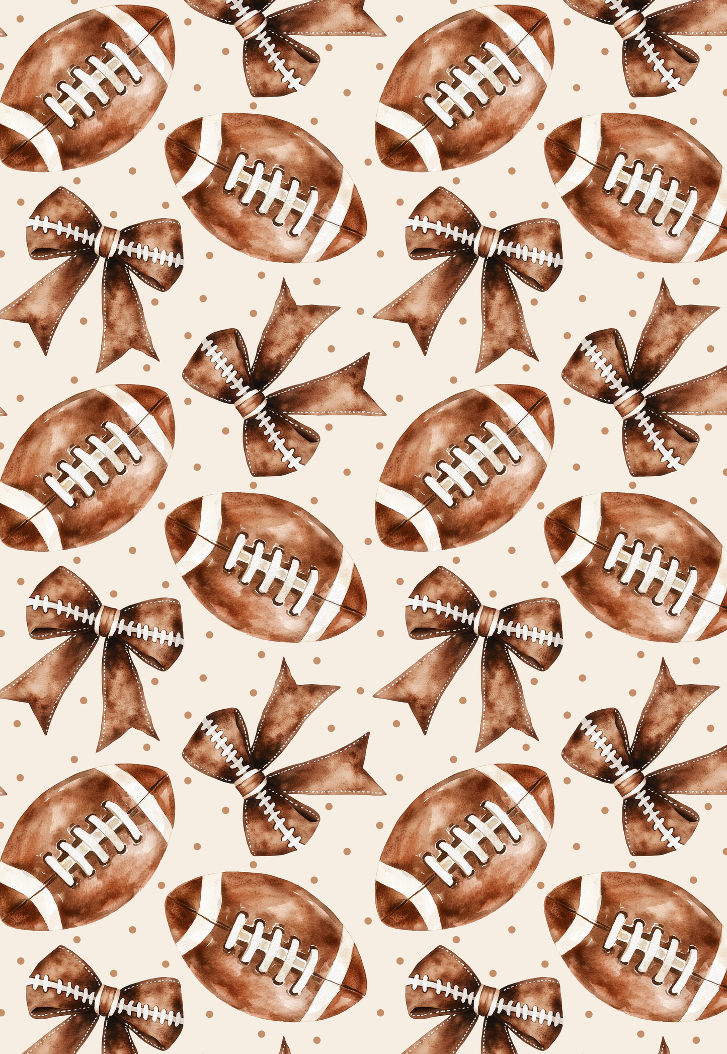 Football and Bows Composition Notebook Cover