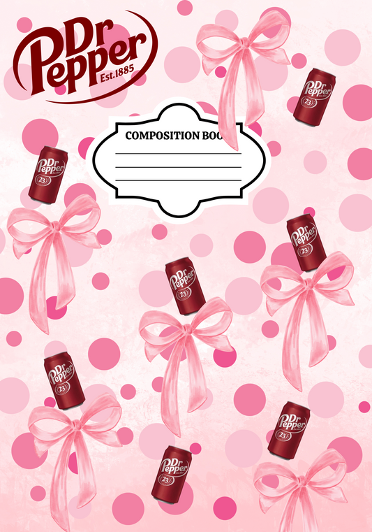 DR.Pepper Composition Notebook Cover Sticker