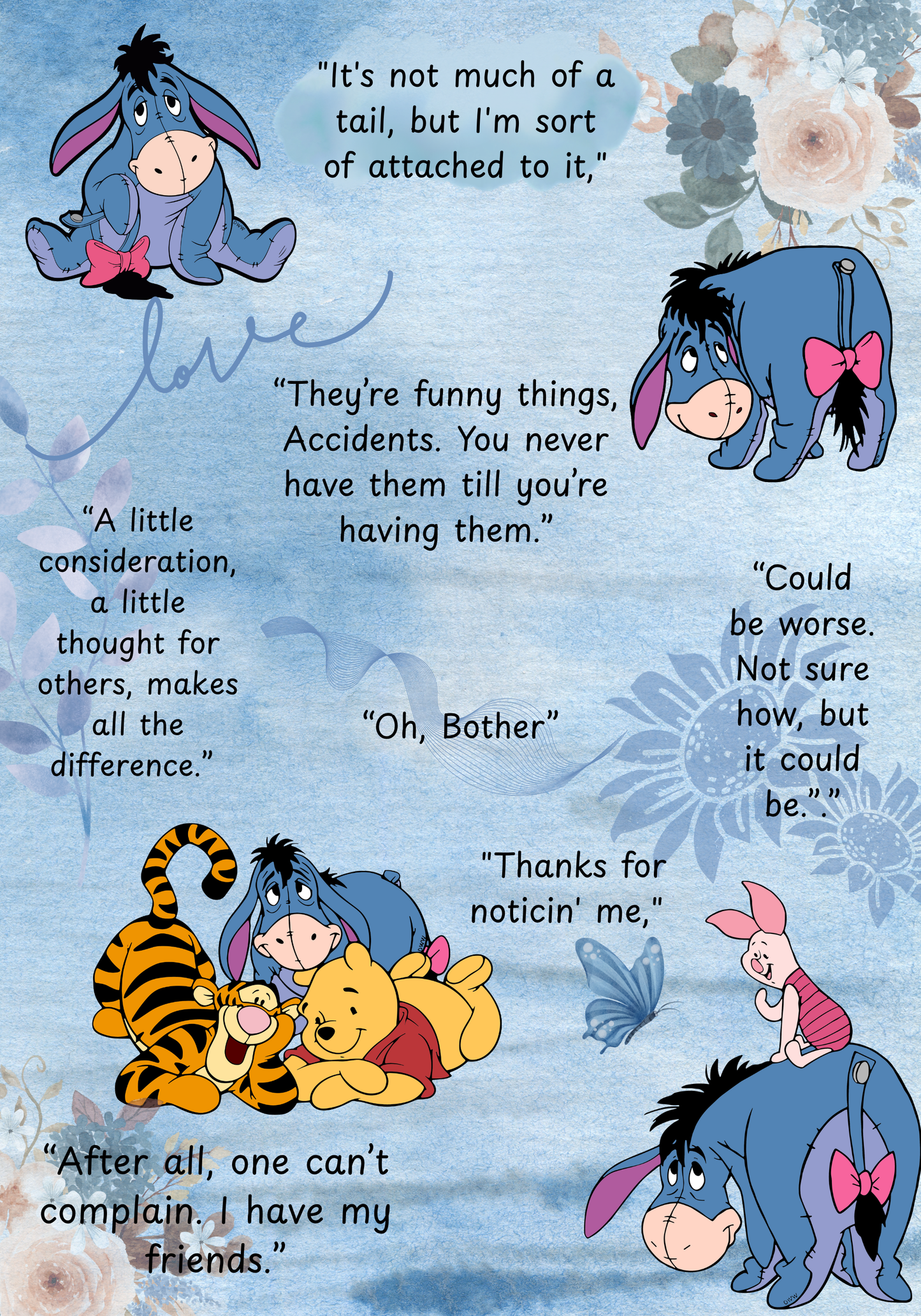 Eeyore Composition Notebook Cover Sticker