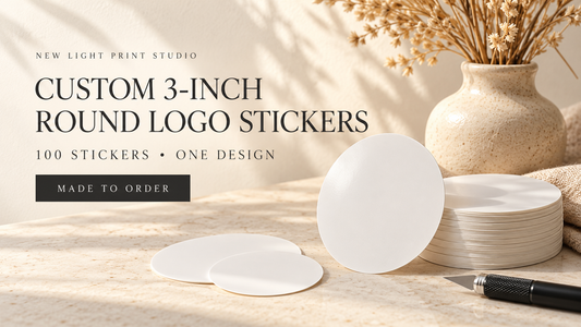 Custom 3-Inch Round Logo Stickers — 100 Pack