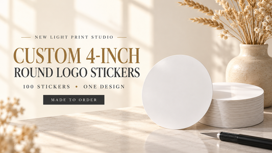 Custom 4-Inch Round Logo Stickers — 100 Pack