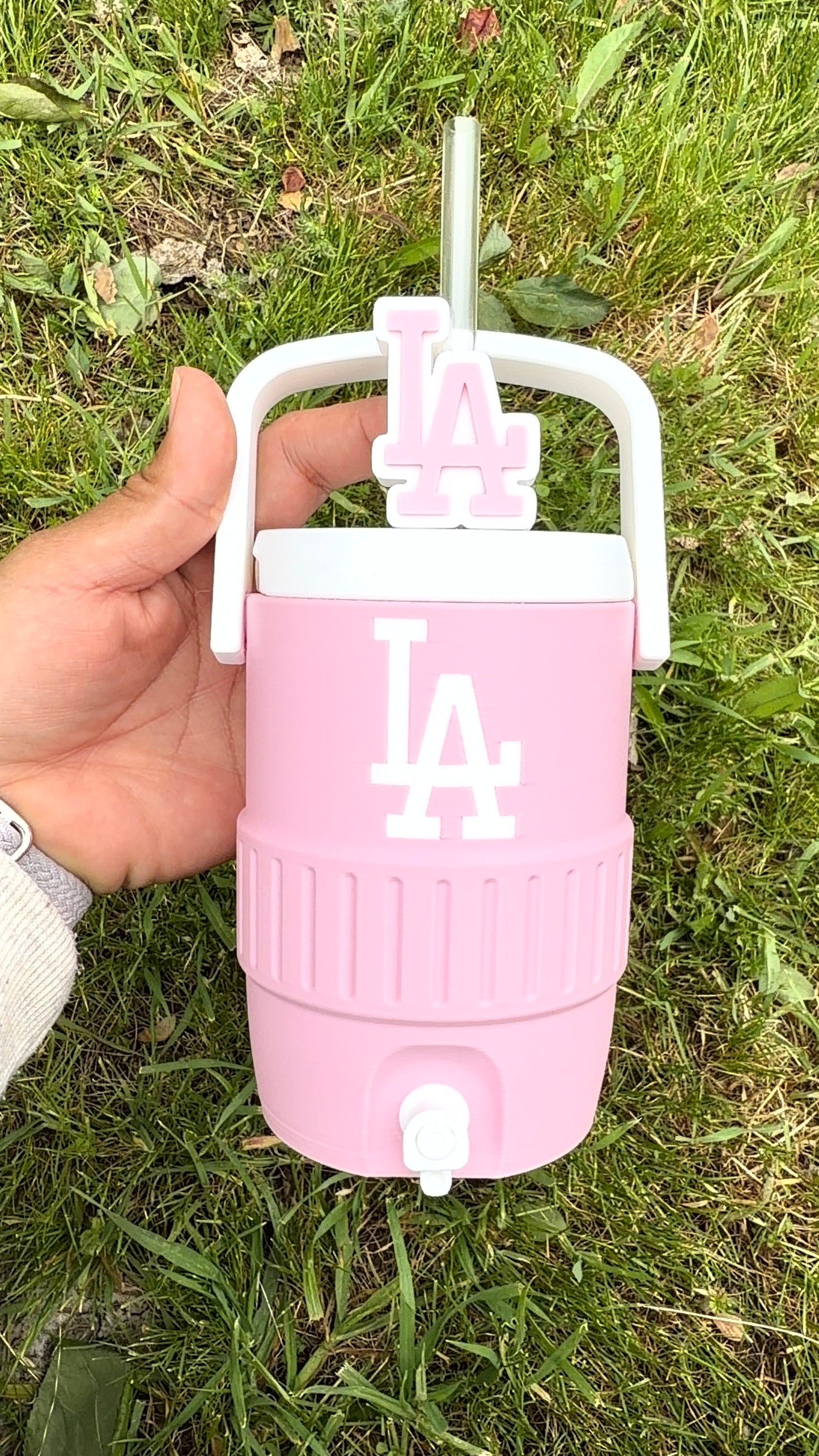 LA Inspired 💖 - Mini Cooler Can Holder With Straw Topper