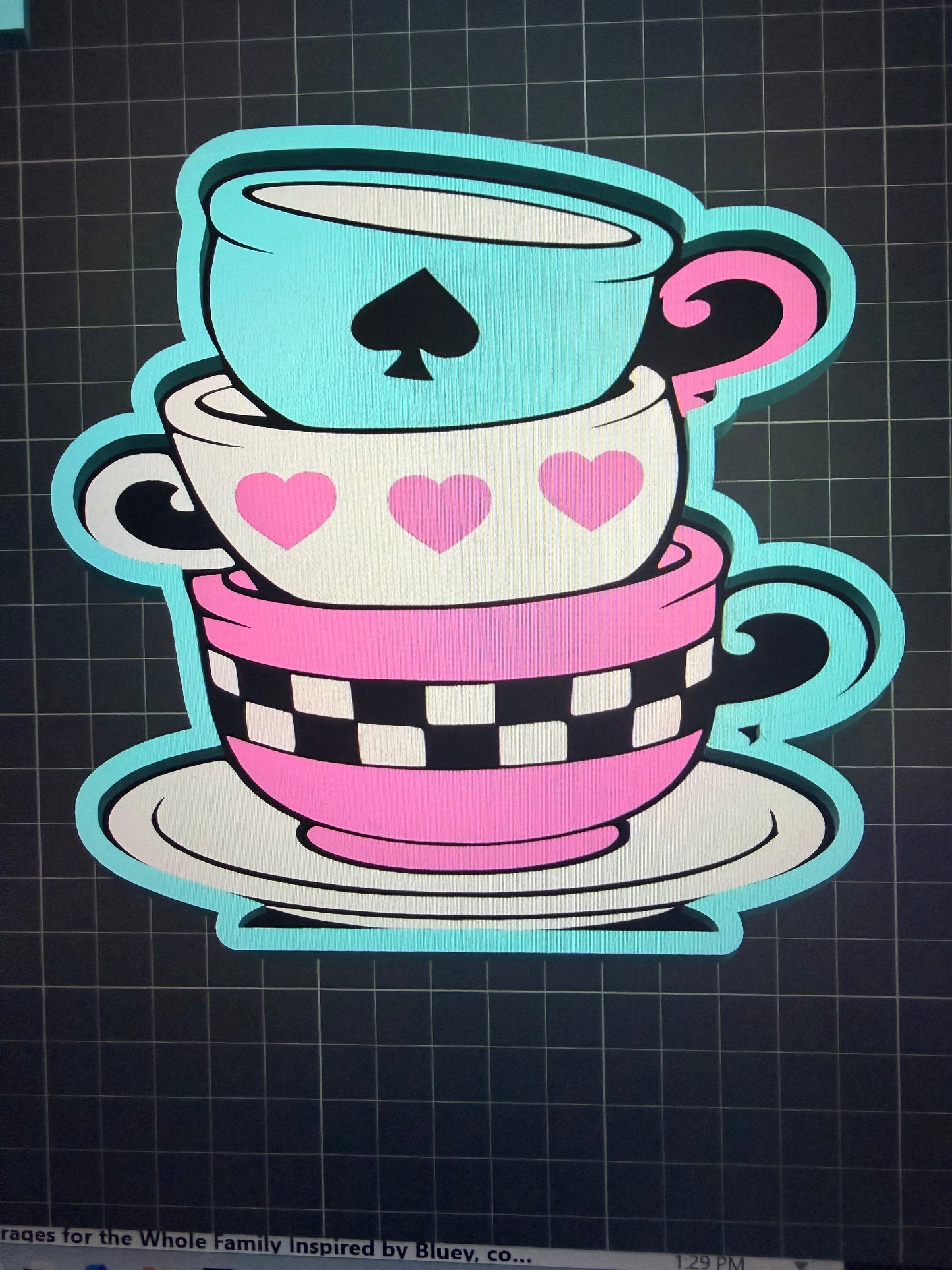 Alice Teacups 3MF digital file
