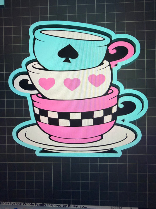 Alice Teacups 3MF digital file
