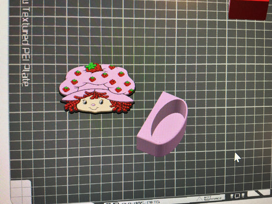 strawberry girl glue holder 3MF digital