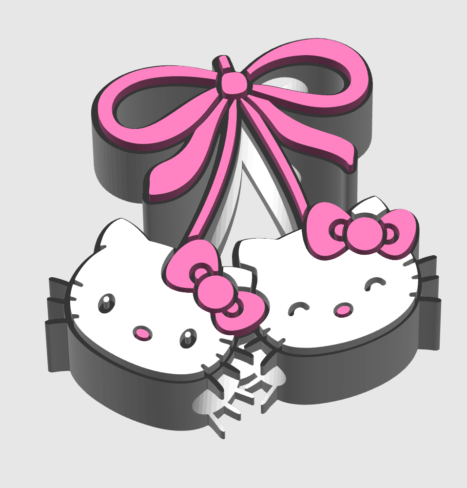 Kitty Cherry 10mm Straw Topper digital 3MF