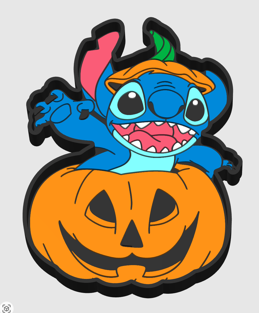 Stitch Pumpkin Tray 3MF Digital File
