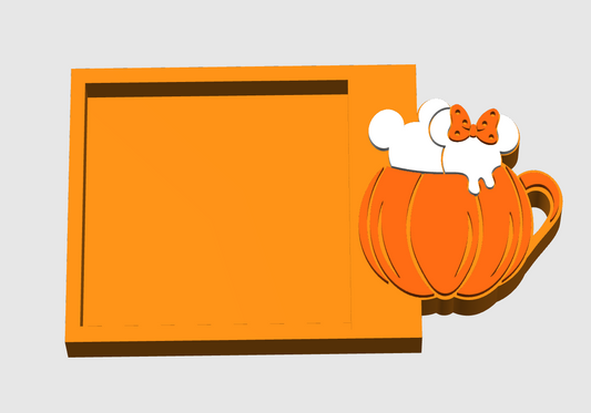 Magic Pumpkin Latte Sticky Note Holder 3MF Digital File