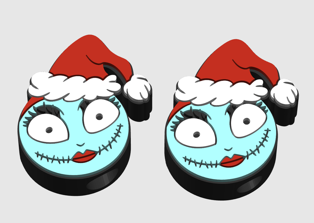 Sally Xmas Hat Straw topper set 8mm and 10mm 3MF Digital File only