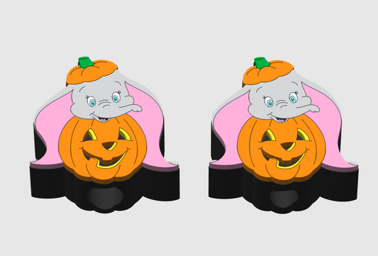 Dumbo Pumpkin Straw Topper SET 3MF DIgital File Only