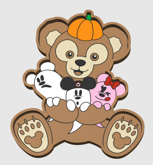 Duffy Bear Minnie Fall Tray 3MF Digital File Only